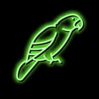 papegaai vogel huisdier neon gloed icoon illustratie vector