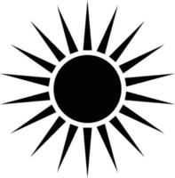 silhouet icoon in de zon. vlak vector. vector