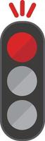 illustratie van een verkeer licht van wie rood signaal is verlicht. vector. vector