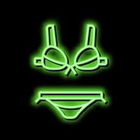 zwempak bikini neon gloed icoon illustratie vector
