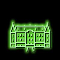 kasteel huis neon gloed icoon illustratie vector