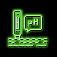 ph water neon gloed icoon illustratie vector