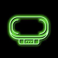 pasgeboren baby balans neon gloed icoon illustratie vector