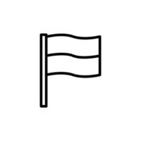 vlag icoon met schets stijl vector