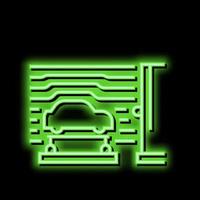 wind tunnel auto neon gloed icoon illustratie vector