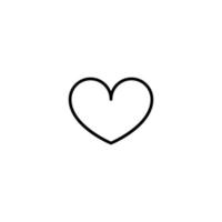 hart icoon met schets stijl vector
