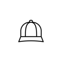 hoed icoon met schets stijl vector