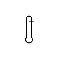 thermometer icoon met schets stijl vector