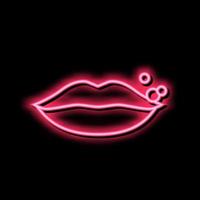 herpes huid ziekte neon gloed icoon illustratie vector