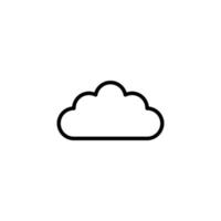 wolk icoon met schets stijl vector