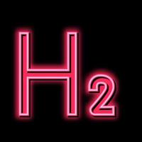 chemisch element waterstof neon gloed icoon illustratie vector