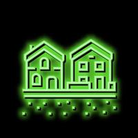 woon- landgoed zone land- neon gloed icoon illustratie vector