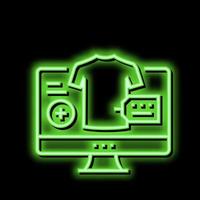 kleren winkel afdeling neon gloed icoon illustratie vector