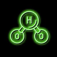 h2o water molecuul neon gloed icoon illustratie vector