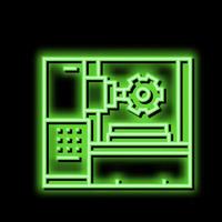 gear-gefreesd inrichting neon gloed icoon illustratie vector