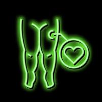 hart oedeem neon gloed icoon illustratie vector