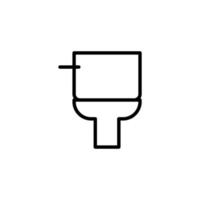 toilet icoon met schets stijl vector