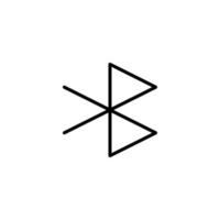 Bluetooth icoon met schets stijl vector