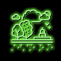 recreatief land- neon gloed icoon illustratie vector