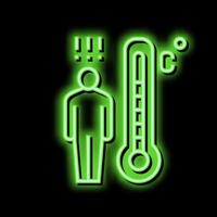 geduldig hoog temperatuur neon gloed icoon illustratie vector