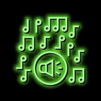 klassiek muziek- melodie neon gloed icoon illustratie vector