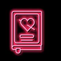 romance genre neon gloed icoon illustratie vector