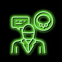 uroloog dokter overleg neon gloed icoon illustratie vector