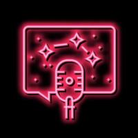 horoscoop radio kanaal neon gloed icoon illustratie vector