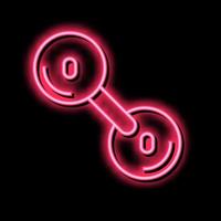 zuurstof molecuul neon gloed icoon illustratie vector