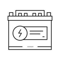 elektrische batterij lijn pictogram vector zwarte illustratie