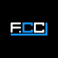 fcc brief logo creatief ontwerp met vector grafisch, fcc gemakkelijk en modern logo.