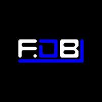fdb brief logo creatief ontwerp met vector grafisch, fdb gemakkelijk en modern logo.