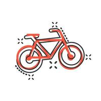 fiets teken icoon in grappig stijl. fiets vector tekenfilm illustratie Aan wit geïsoleerd achtergrond. wielersport bedrijf concept plons effect.