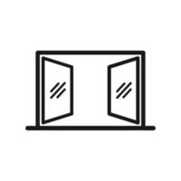venster pictogram vector logo sjabloon