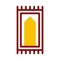 tapijt icoon duotoon rood geel stijl Ramadan illustratie vector element en symbool perfect.