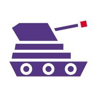 tank icoon solide rood Purper stijl leger illustratie vector leger element en symbool perfect.