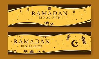 vector Ramadan kareem banier achtergrond Arabisch eid ontwerp bruin stijl