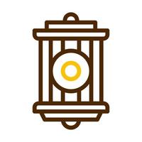 lantaarn icoon duokleur bruin geel stijl Ramadan illustratie vector element en symbool perfect.
