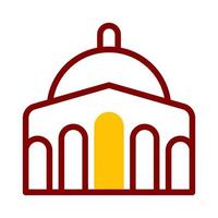 moskee icoon duotoon rood geel stijl Ramadan illustratie vector element en symbool perfect.