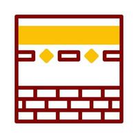 kaaba icoon duotoon rood geel stijl Ramadan illustratie vector element en symbool perfect.