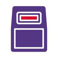 schild icoon solide rood Purper stijl leger illustratie vector leger element en symbool perfect.