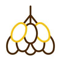 kurma icoon duokleur bruin geel stijl Ramadan illustratie vector element en symbool perfect.