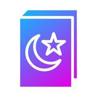 koran icoon solide helling Purper stijl Ramadan illustratie vector element en symbool perfect.