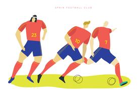 Spaanse voetbal tekens vector vlakke afbeelding
