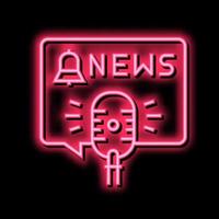 nieuws Aan radio kanaal neon gloed icoon illustratie vector