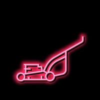 gazon maaier voor besnoeiing gras neon gloed icoon illustratie vector