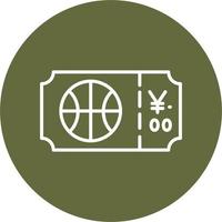 basketbal ticket vector icoon