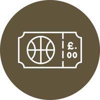 basketbal ticket vector icoon