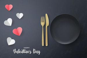 Valentijnsdag banner eten sociale media postsjabloon. vector