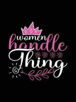 Internationale vrouwen stickers belettering typografie t-shirt ontwerp vector